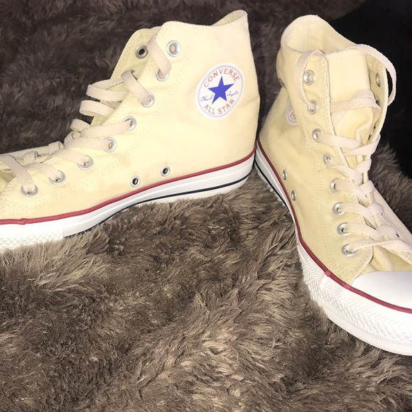 cream colored chucks